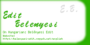 edit belenyesi business card