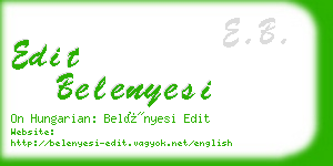 edit belenyesi business card
